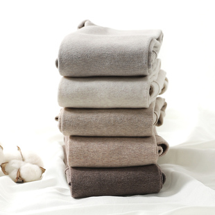 袜燕麦白奶咖色 加绒秋冬连脚加厚纯色连裤 日系棉打底裤 女外穿薄款