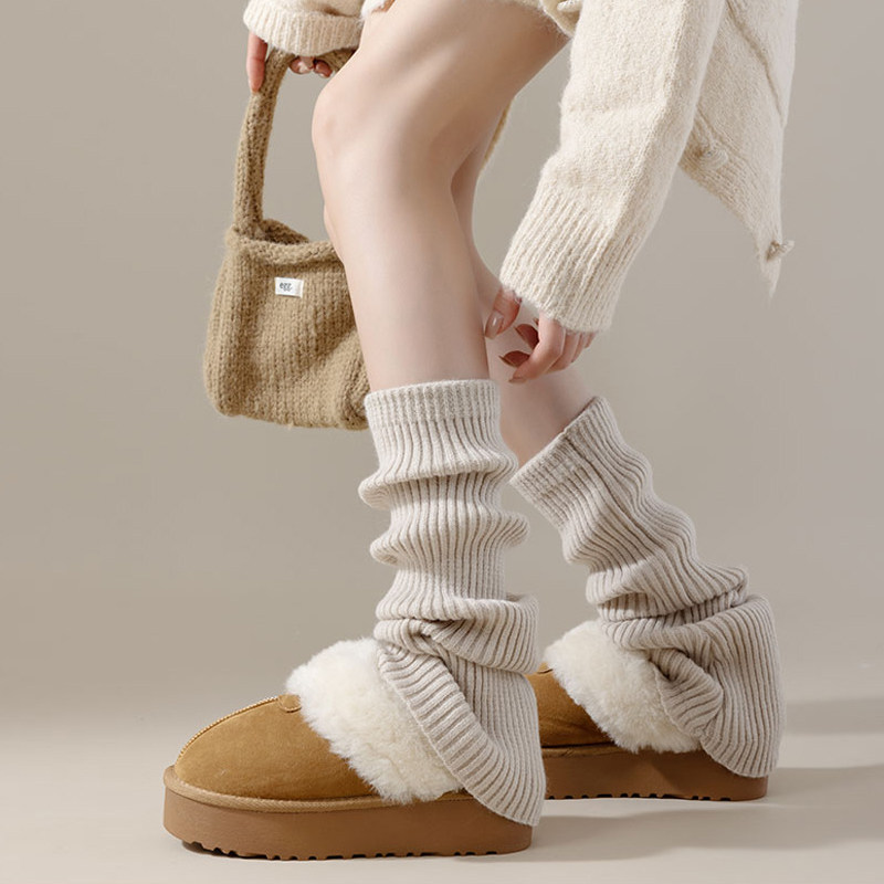 针织袜套女堆堆小腿袜保暖女