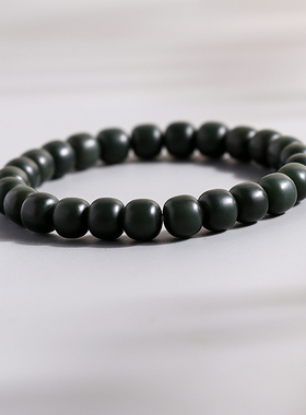 8mm老型珠塔青青玉一细料玉手串