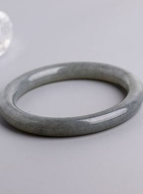 手镯青花圆条玉镯子手饰女和田玉