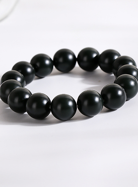 手串和田玉圆珠塔青一细料玉手链