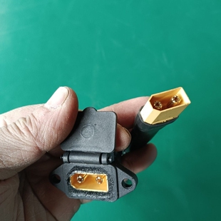 10平方大功率品字口改装XT90充电口大电流转接头电摩改装充电口