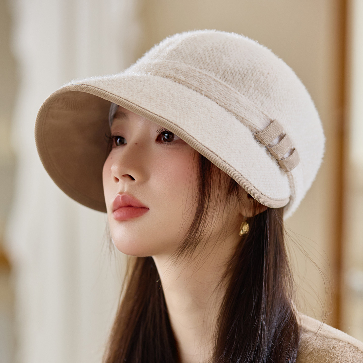 2025新款毛呢帽子女秋冬季渔夫帽时尚优雅鸭舌盆帽保暖加绒显脸小,服饰配件/皮带/帽子/围巾,帽子,淘宝优惠券,粉丝福利购,淘宝优惠卷