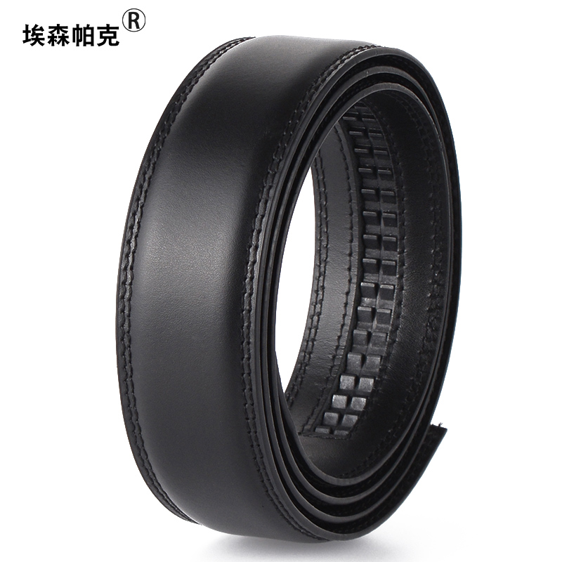 不带头皮带头层牛皮男士自动扣