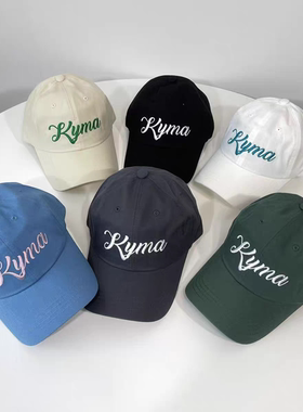 韩国东大门代购2026年春季新款Kyma刺绣软顶显脸小棒球帽鸭舌帽女