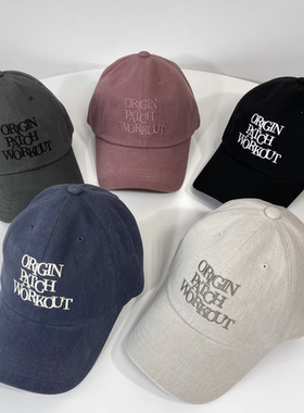 韩国东大门正品代购2025春夏新款大标刺绣字母软顶鸭舌棒球帽子女