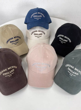 韩国进口代购秋季新时尚字母软顶鸭舌帽女显脸小百搭遮阳棒球帽子