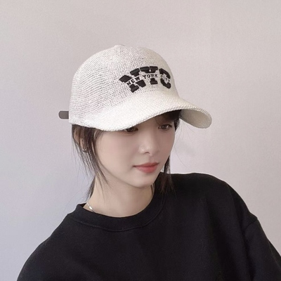 夏季NYC字母显脸小防晒鸭舌帽
