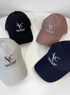 韩国进口代购夏新款时尚速干字母刺绣棒球帽女显脸小防晒鸭舌帽子