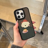 14plus全包防摔xr个性 轻风原创卡通可爱狗狗适用iphone16 17promax苹果13手机壳11磨砂x文艺复兴15女12新款