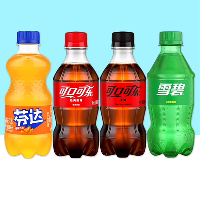 可口可乐经典美味无糖可乐含糖芬达雪碧清爽柠檬味300ml*12瓶