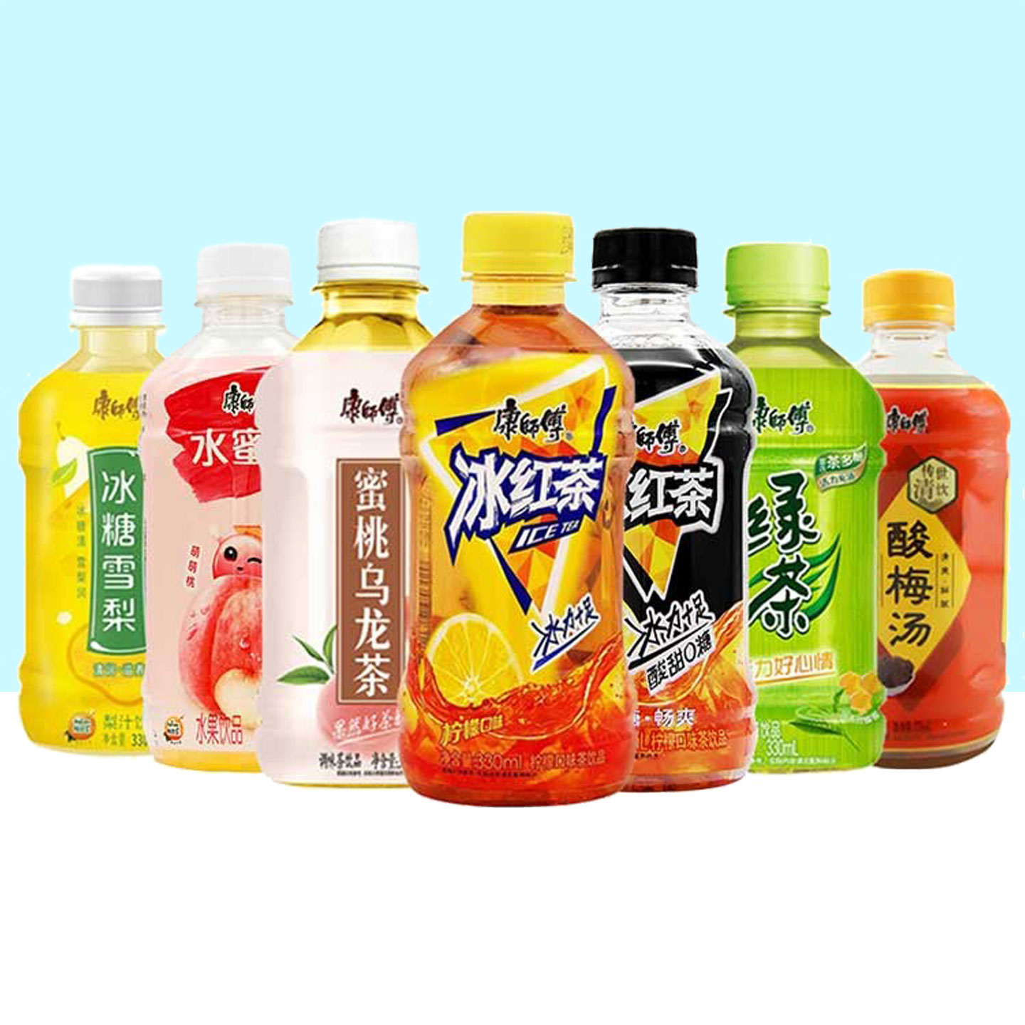 康师傅饮料330ml冰红茶绿茶整箱