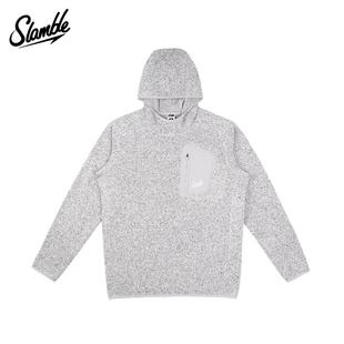 SLAMBLE连帽套头外套男女休闲运动户外保暖拉绒内里上衣春季新款
