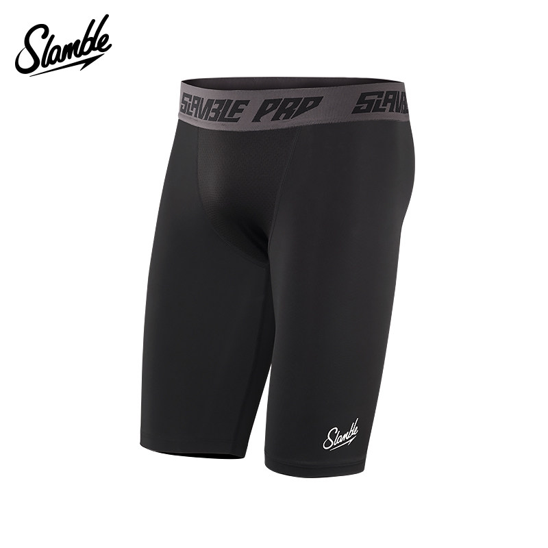 SLAMBLE篮球运动健身五分紧身裤男打底裤跑步训练高弹速干压缩裤,运动服/休闲服装,健身裤,淘宝优惠券,粉丝福利购,淘宝优惠卷