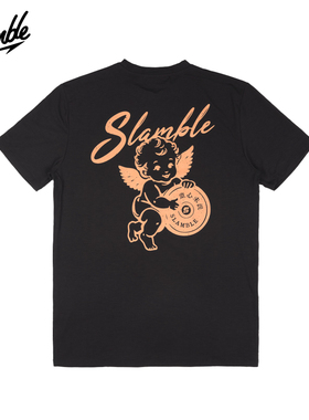 SLAMBLE男子CF运动健身训练短袖T恤莱赛尔夏季新款