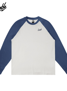 SLAMBLE秋冬新款拼色长袖T恤男女圆领运动投篮服吸汗百搭健身潮