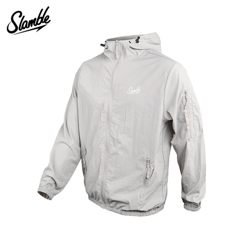 SLAMBLE跑步风衣拉链帽衫