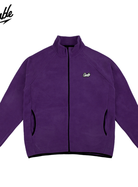 SLAMBLE秋冬新款摇粒绒立领运动外套男女防风保暖拉链夹克上衣