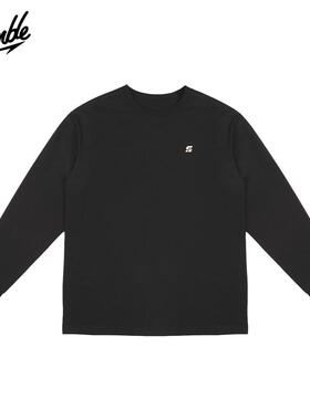 SLAMBLE纯棉运动休闲长袖T恤男女打底衫圆领宽松刺绣logo百搭新款