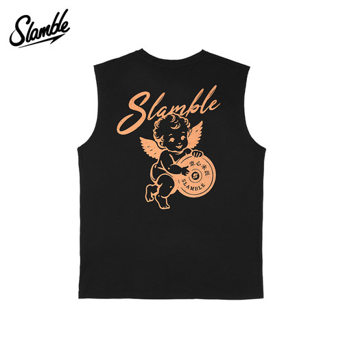 SLAMBLE男子CF运动健身训练无袖背心莱赛尔夏季新款