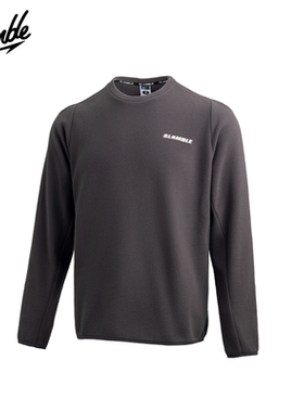 SLAMBLE摇粒绒套头衫抗静电圆领宽松运动休闲保暖打底上衣秋冬