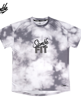 SLAMBLE 扎染运动健身短袖T恤速干篮球训练透气上衣