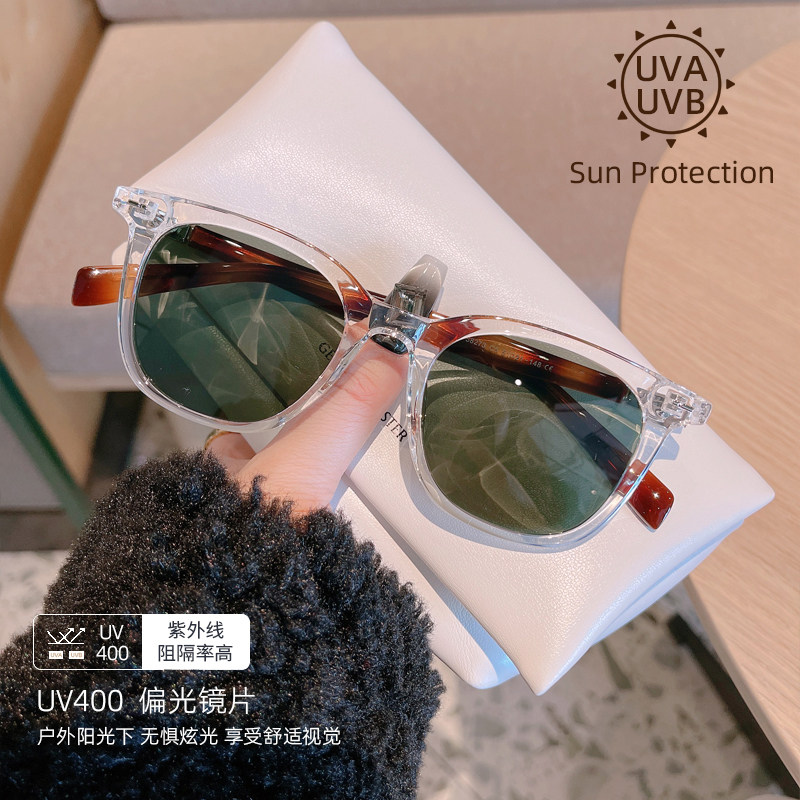 欧美方框墨镜女大脸2025新款防紫外线偏光防晒太阳眼镜男可配度数