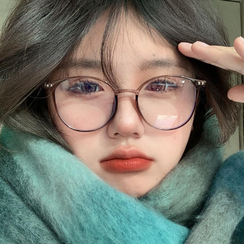 文艺软妹TR90超轻韩版圆脸小红书