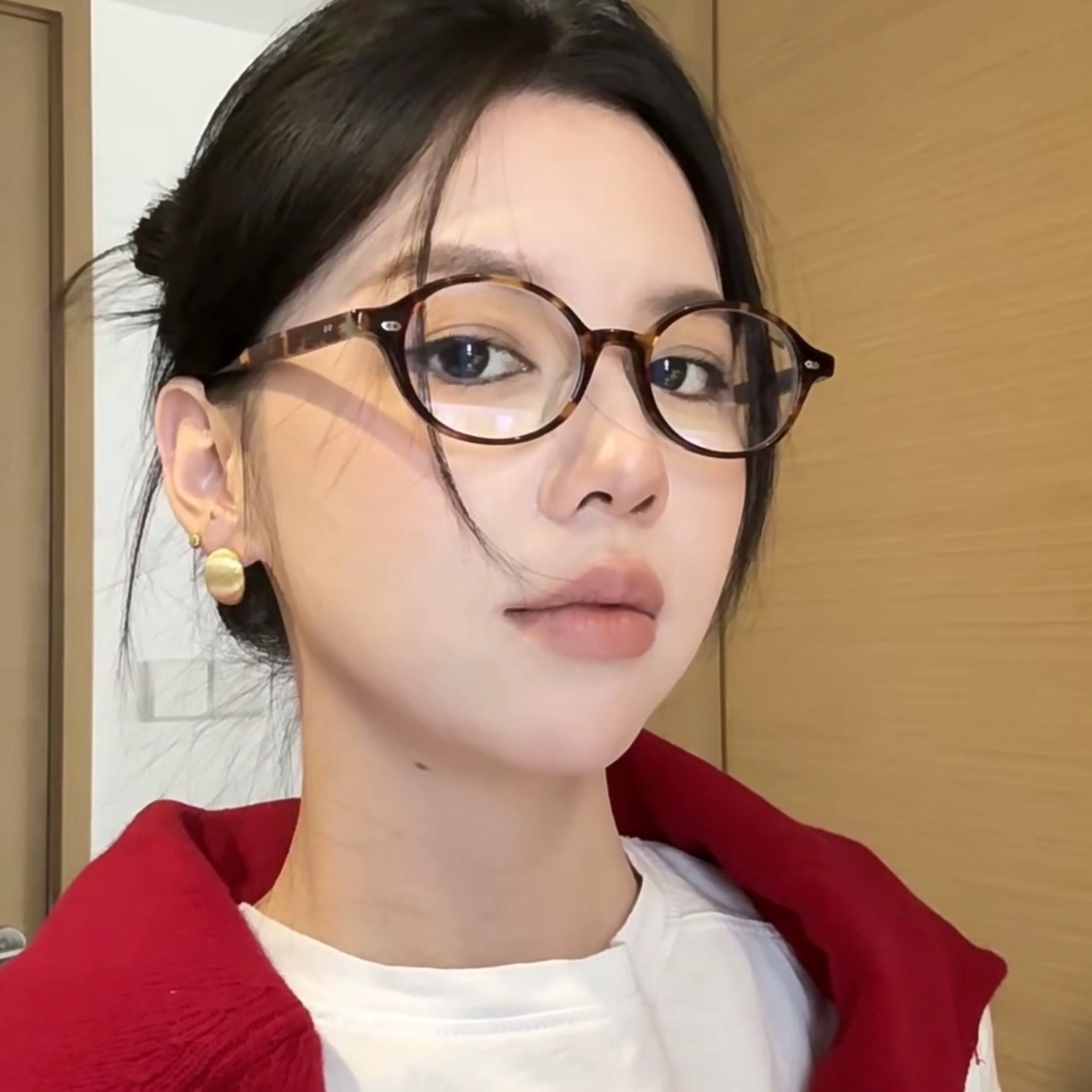 书呆子椭圆形小框近视眼镜复古风