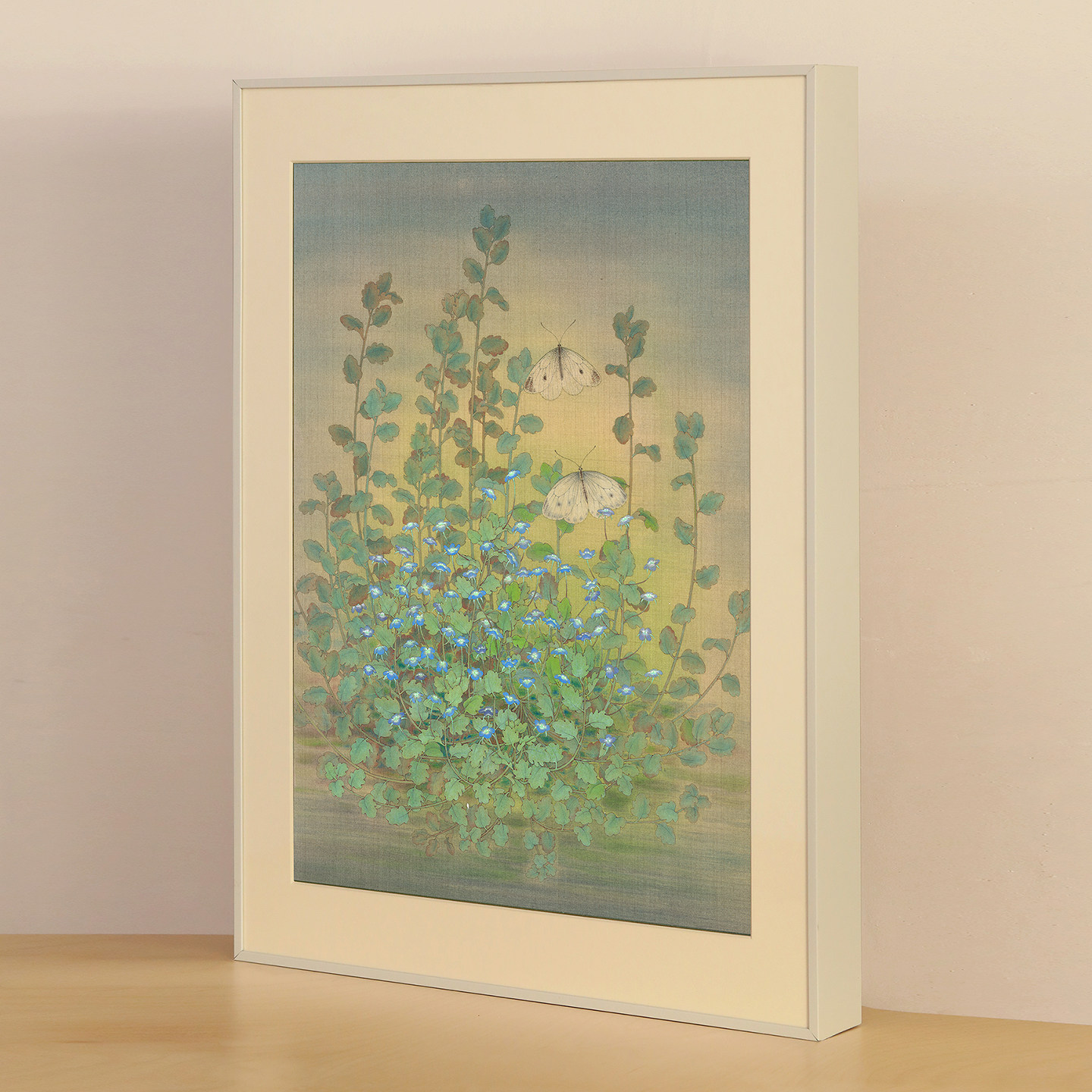 复制版画伍超原创婆婆纳自然植物野草书房卧室当代工笔国画装饰画