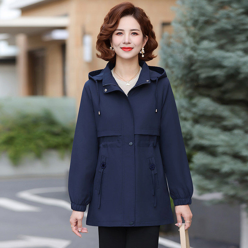 春装中老年人老太太女装风衣外套