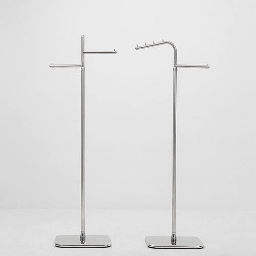 衣物不锈钢正面展示落地衣架