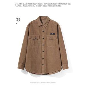 设计感休闲衬衣潮牌痞帅灯芯绒春秋季宽松外套男装2501款一P35元图片
