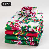 2025春季东北大花长袖衬衫男复古红色牡丹印花1129款-P27元，男装衬衫，星座1202-3（原1218-3）