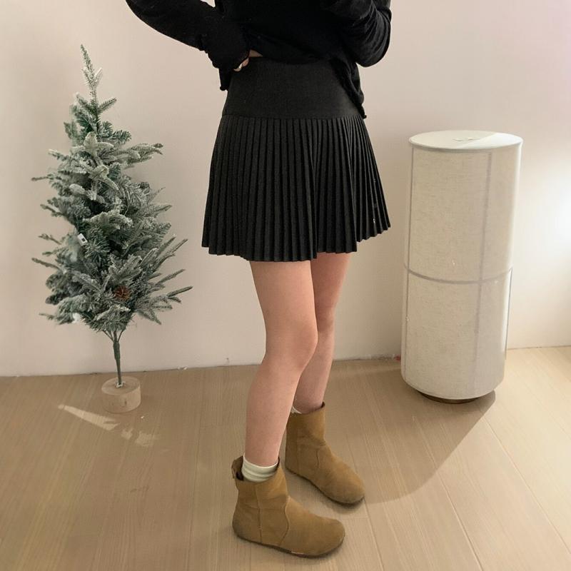 小个子百褶裙学院风a字压褶短裙