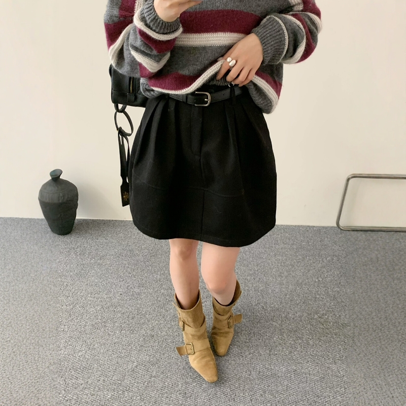 法式复古蓬蓬裙大码遮胯花苞短裙