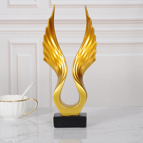 轻奢创意大展宏图天使之翼玄关酒柜摆件现代简约客厅办公室装饰品