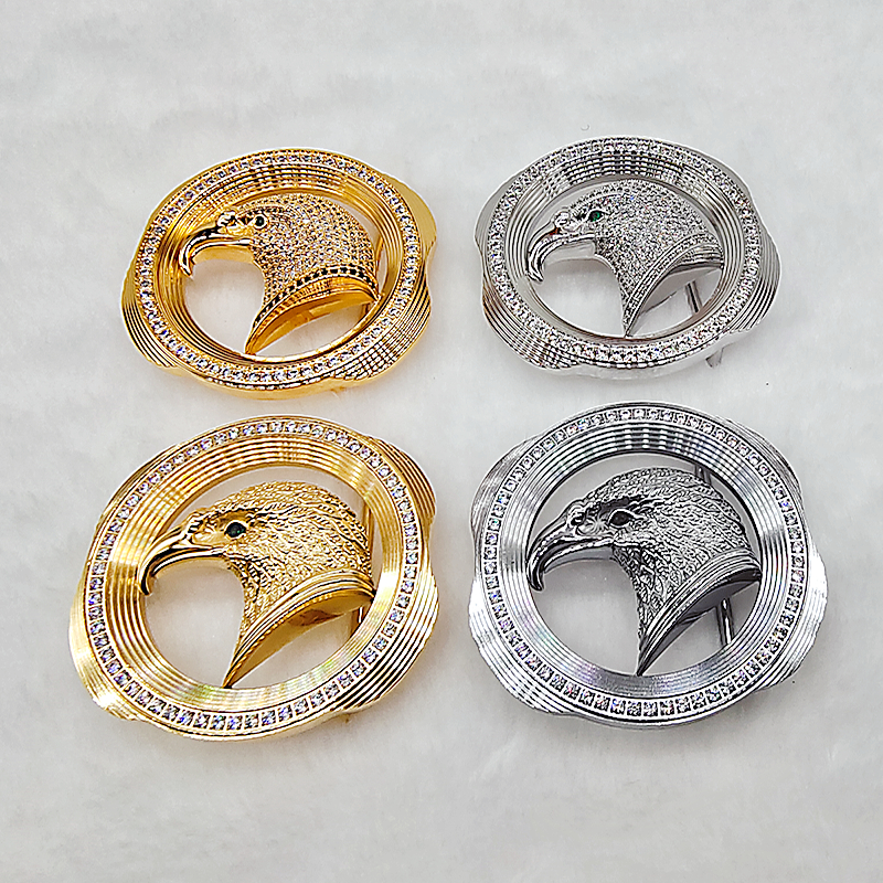 不锈钢鹰头皮带扣头时尚休闲商务老鹰腰带扣皮带头扣潮男士扣金色