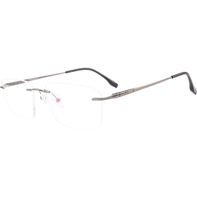 超轻6克纯钛无框舒适近视眼镜男