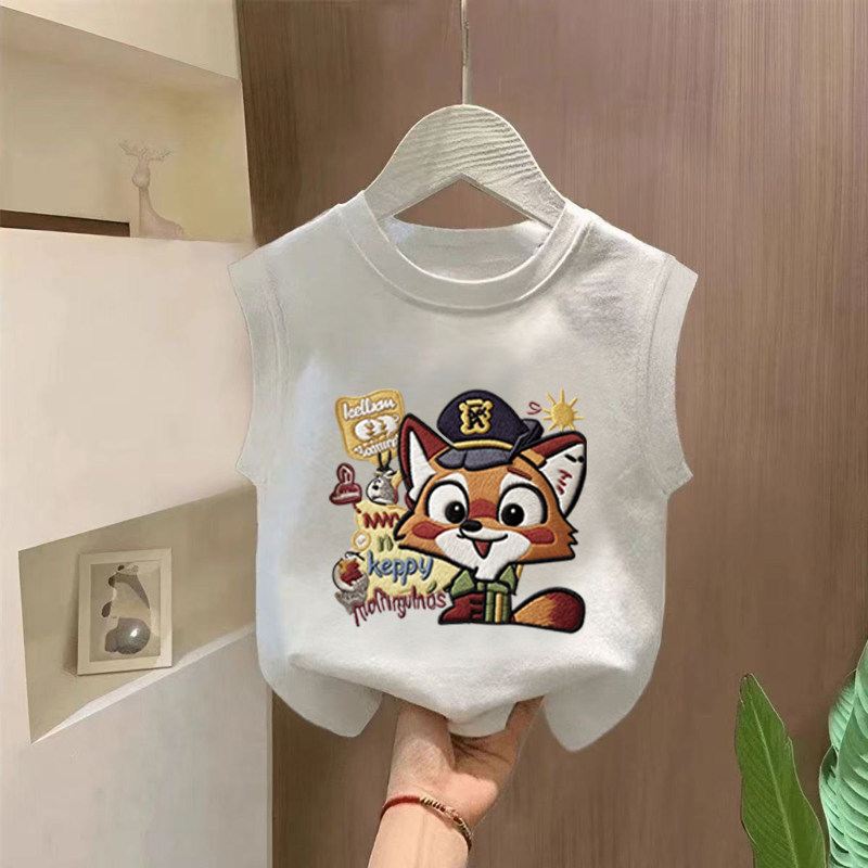 夏季新款圆领男童工字型背心T恤童装休闲风纯棉背心上衣百搭外穿