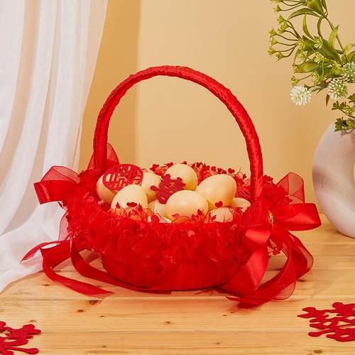 撒花瓣送月子礼结婚花篮婚礼收纳