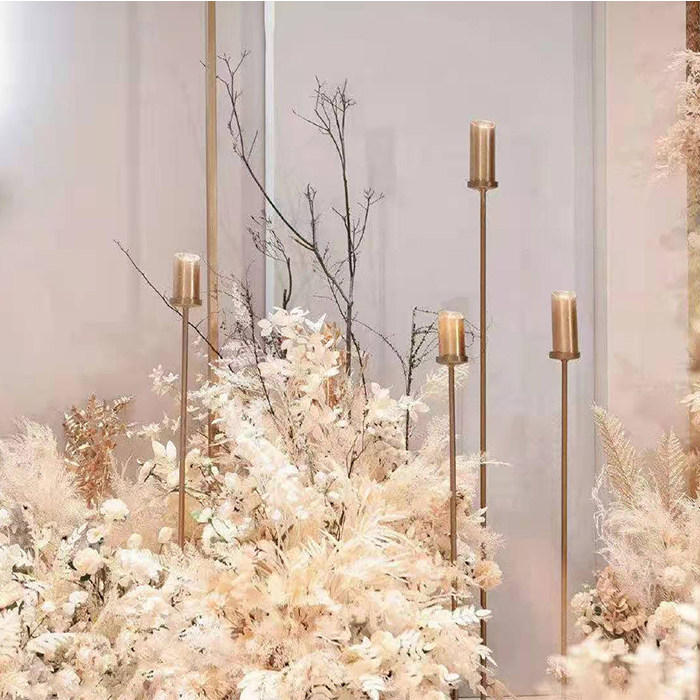 新款婚庆道具铁艺烛台婚礼堂T台路引