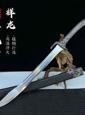 龙泉刀剑唐横刀锰钢牛尾刀绣春刀雁翎刀防身一体刀剑冷兵器未开刃