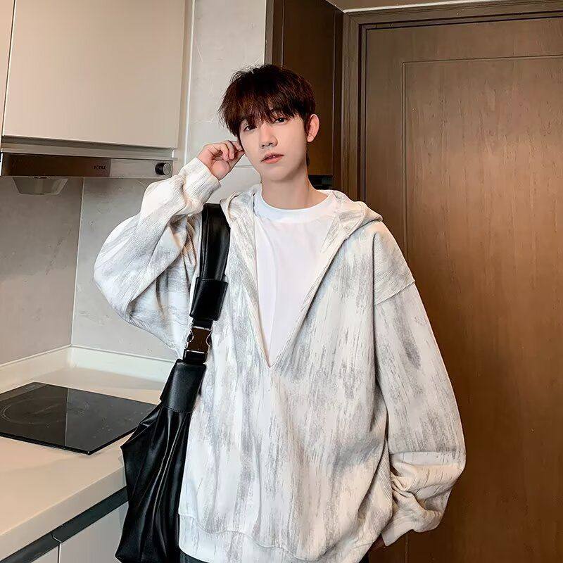 卫衣男连帽春秋季ins港风宽松潮牌字母印花百搭外套2024年新款,男装,卫衣,淘宝优惠券,粉丝福利购,淘宝优惠卷