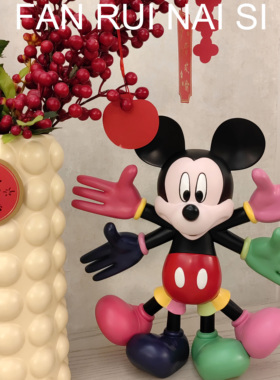 树脂装饰港风客厅摆件米奇