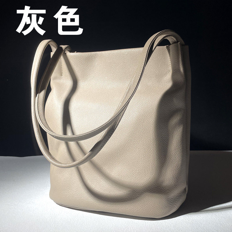 头层牛皮水桶包女2025新款真皮单肩斜挎大容量百搭通勤托特包极简,箱包皮具/热销女包/男包,水桶包,淘宝优惠券,粉丝福利购,淘宝优惠卷