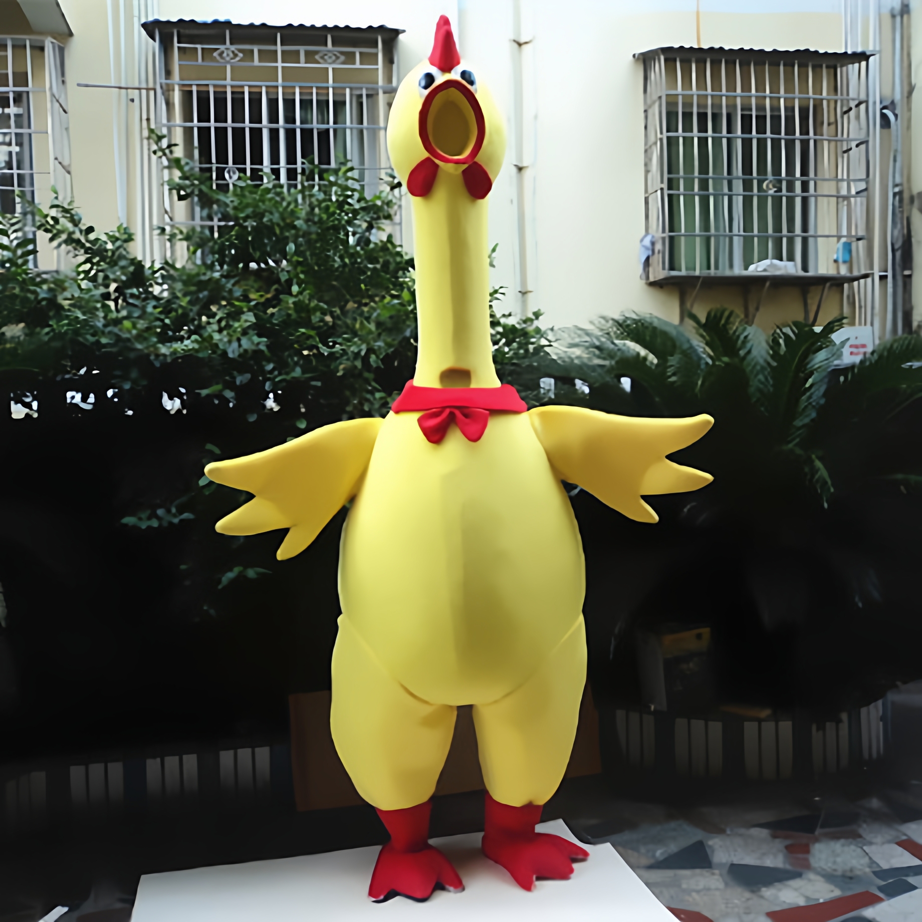 定制动漫玩具尖叫鸡搞笑怪卡通人偶人穿巡演出装扮道具布偶衣服装