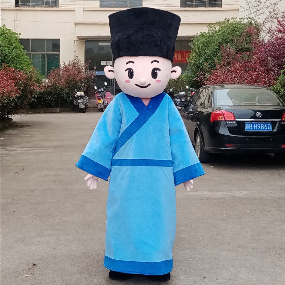 定做动漫书生夫子师爷官员婆婆卡通人偶人穿装扮巡演出布偶衣服装