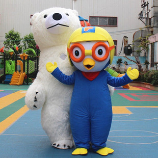 定制动漫动画啵乐乐pororo小企鹅表演卡通人偶巡演出布偶衣服装