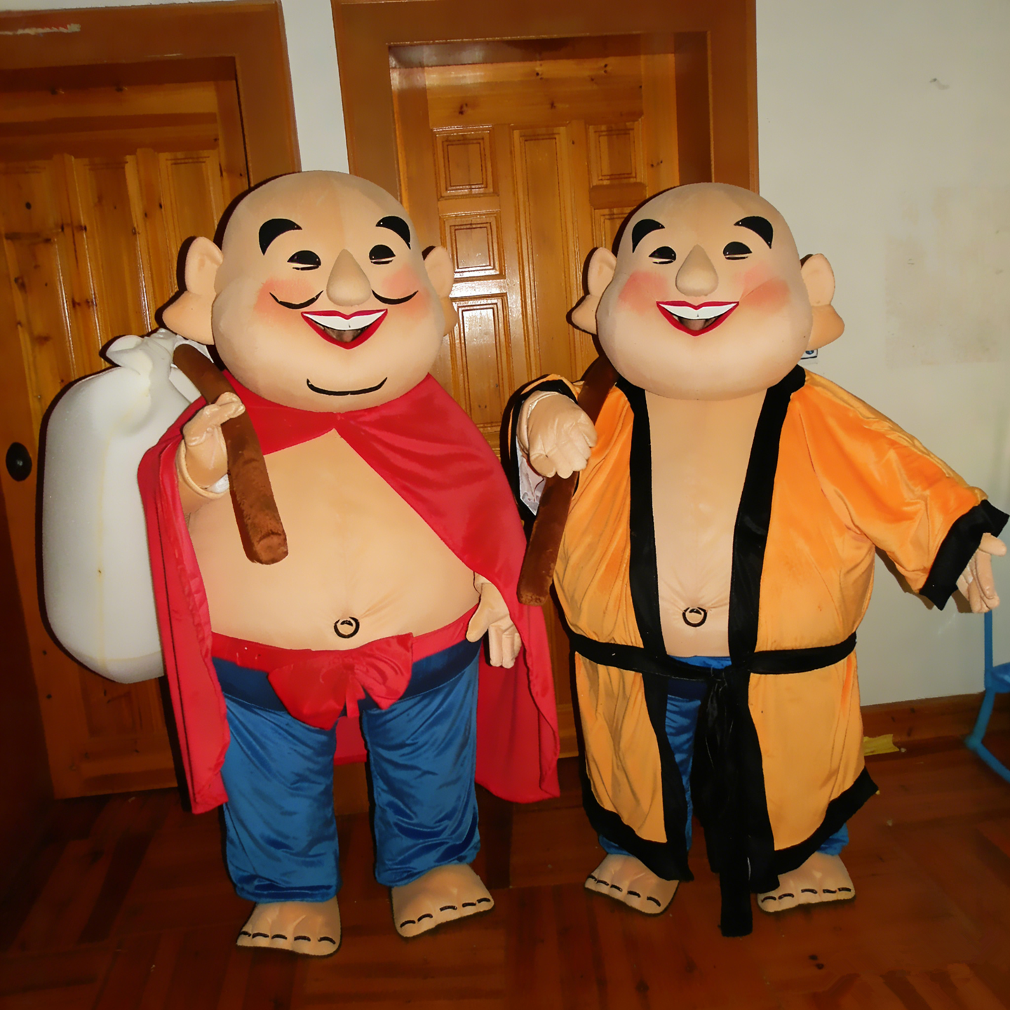 定制动漫神仙弥勒佛布袋和尚卡通人偶人穿戴装扮巡演出布偶衣服装